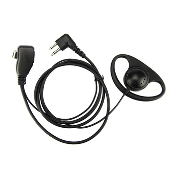 2 Pin Napredno D Oblika Posnetek-Uho Pg Slušalke Slušalke Mikrofon Za Motorola 2 Način Radii GP88S GP300 GP68 GP2000 GP88 GP3188 CP040 CP1