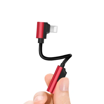 2 v 1 Audio Polnjenje Splitter Dvojno Za Strele Kabel Za iPhone X Xs Max XR 7 8 Plus Slušalke Slušalke Pretvornik