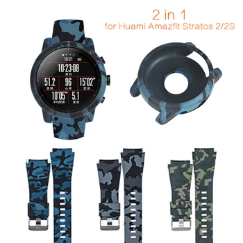 2 v 1 Za Amazfit Stratos Band Watch Trak Zapestnica + Mehko TPU Zaščitna Primeru Zajema Odbijača za Huami Amazfit Stratos 2 2S
