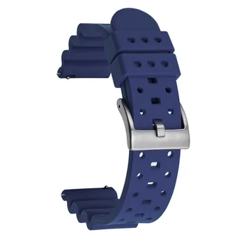 20 22 mm 24 mm Fluor Kavčuk Hitro Sprostitev Watchband za Huawei GT Trak Watch Zapestnica za Samsung Prestavi S2 S3 Seiko Vrh Kakovosti
