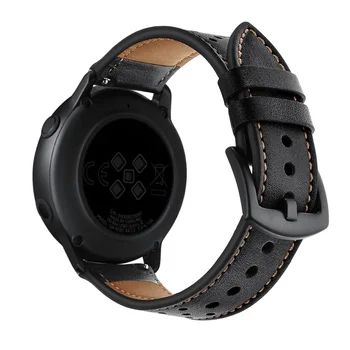 20 mm Usnje Watchband za Samsung Galaxy Watch 42mm Različica Zapestnica Pasu Trak za SM-R180 Prestavi Šport Huawei 2 Garmin Watch