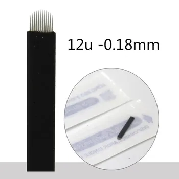 2000pcs 0.18 mm Black Nano flex 12u/14u/16u/18u/21 U Obliko Microblading Igle Za Tebori Microblading Permannet Priročnik Pero
