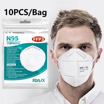 2000Pcs maska 95% filter obraz mascarilla anti-prah respirator 5 plasti filte usta mascarilla mondkapjes