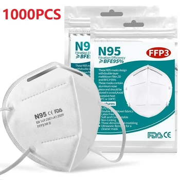 2000Pcs maska 95% filter obraz mascarilla anti-prah respirator 5 plasti filte usta mascarilla mondkapjes