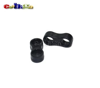 200pcs Black Pisane Plastične Žogo Kabel za Zaklepanje Preklaplja Posnetek Plastični Zamašek Dve luknji za 4 mm Kabel Priključek Kos #FLS048(Mix-s)