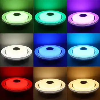 200W Glasbe Led Stropna Luč RGB Podometno Montažo Krog Domačo Razsvetljavo APLIKACIJO bluetooth Zvočniki Smart Stropna Svetilka z Daljinskim upravljalnikom