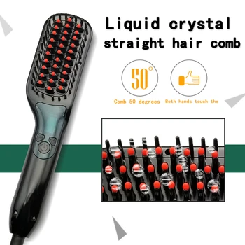 2019 Nov LCD Lase Krtačo Hitro sredstvo za ravnanje las glavnik lase električno krtačo za česanje likalniki Auto ravne lase, glavnik, ščetka za