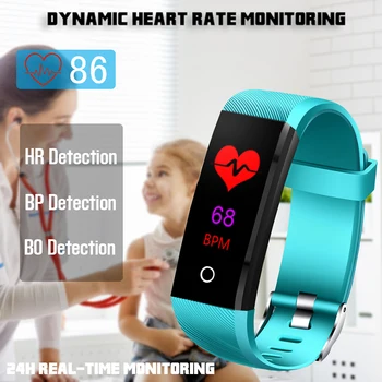2019 Novo IP68 Vodotesen pametno gledati Srčni utrip zdravja spremljati krvni tlak funkcijo za Android IOS Fitnes tracker watch+box