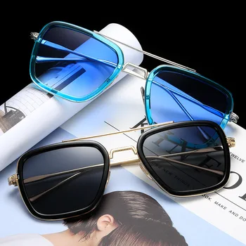 2019 Steampunk sončna Očala Moških Zrcali Oblikovalec blagovne Znamke Ženske Očala Trgatev Modre Leče, sončna Očala UV400