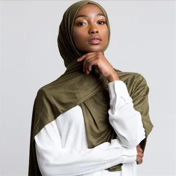 2019 ženske navaden mehurček bombaž jersey šal, Glavo hidžab zaviti barva glavo šali foulard femme muslimanskih hijabs trgovina