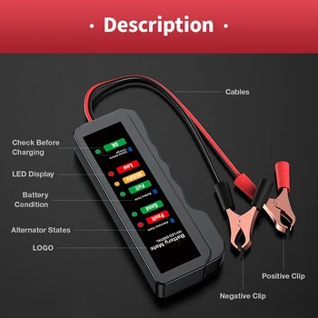 2020 Akumulator Tester zavorne tekočine tester digitalna vezja tester 12v batteria tester batery tester za auto avto