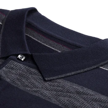 2020 Blagovne Znamke Priložnostne Prugasta Fitnes Long Sleeve Majica Polo Moški Poloshirt Jersey Luksuzni Mens Polos Tee Srajce Obleko Modnih 81001