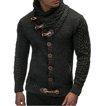 2020 jopico pulover, jakna moška barva priložnostne toplo pleteni pulover pulover moških gumbi