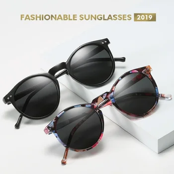 2020 Letnik Krog Ogledalo Polarizirana sončna Očala Moški ženske Modni Reflektivni Okvir sončna očala blagovne Znamke Oblikovalec UV400