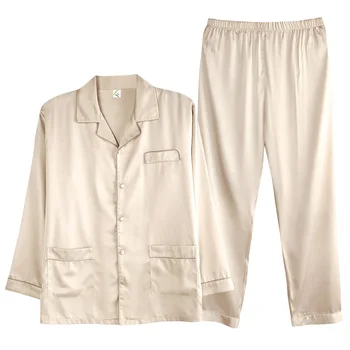 2020 Luksuzni Moške Poletne Svile Preprost Pajama Določa Saten Jopico Sleepwear Pižamo Moški Sleepwear Doma Pijama Hombre Loungewear