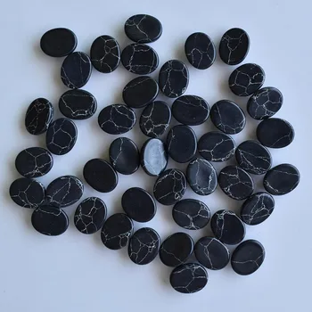 2020 Moda vroče prodaje črni kamen Ovalne CAB CHRYSOPRASE 8x10mm kamen kroglice za nakit, izdelava debelo 50pcs/veliko brezplačna dostava