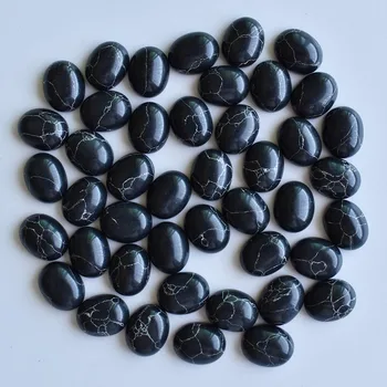 2020 Moda vroče prodaje črni kamen Ovalne CAB CHRYSOPRASE 8x10mm kamen kroglice za nakit, izdelava debelo 50pcs/veliko brezplačna dostava