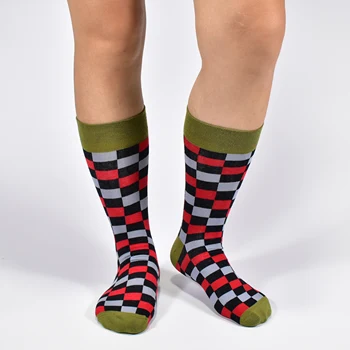2020 moške klasične nogavice nove bombažne nogavice barva kariran obleka nogavice moški