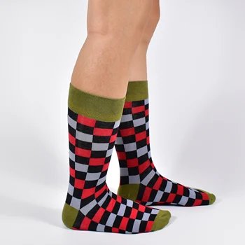 2020 moške klasične nogavice nove bombažne nogavice barva kariran obleka nogavice moški
