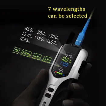 2020 NOVE optične moči meter Visoko natančnost Polnilna G7 Barvni LCD-Zaslon svjetlovodni moči meter z bliskavico OPM