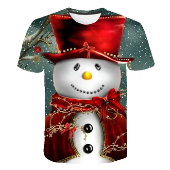 2020 novo otrok je zadnji Božično drevo T-shirt O-vratu 3D natisnjeni T-shirt počitnice stranka otroška športna majica 4T-14T