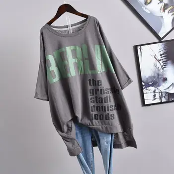 2020 Poletje Nove korejske Ženske Priložnostne Svoboden Plus Velikost Kratki rokavi T-shirt Kritje Trebuh Slim Fashion majica s kratkimi rokavi Ženske Brezplačna Dostava