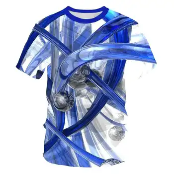 2020 Poletje Vroče Geometrijski Slog Grafike 3D Digitalni Natisnjeni T-Shirt Za Moške In Ženske, Modni Priložnostne Krog Vratu Kratek Rokav