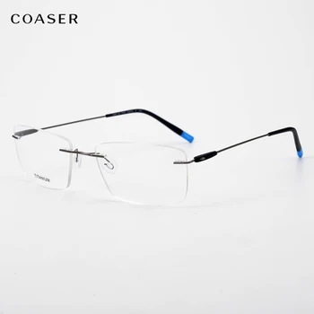 2020 Rimless Optična Očala Za Moške, Ženske, Super Lahkega Titana Očala Za Kratkovidnost Recept Očala Leče Računalnik Očala