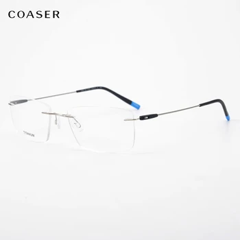 2020 Rimless Optična Očala Za Moške, Ženske, Super Lahkega Titana Očala Za Kratkovidnost Recept Očala Leče Računalnik Očala