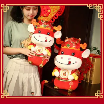 2021 Leto Ox Kitajsko Novo Leto, Okraski, Igrače Rdeče Praznično Maskota Plišastih Živali, Igrače Stranka Darila za Otroke
