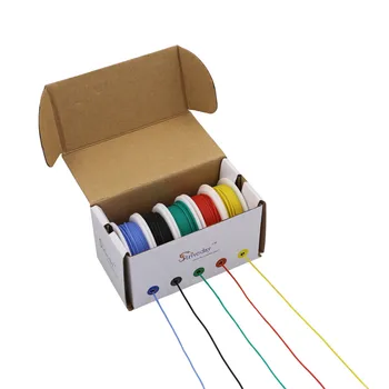 20AWG 30 m fleksibilno silikonsko žica, 5 barvno mešanje polje 1 paket žice in kabla posodah bakrene žice nasedla žice DIY