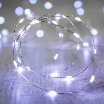 20LED Mikro Pravljice Luči Gola Tabela žice Luči Baterija Upravlja kot nalašč za Stranko Poroko Doma Dekor Božični Okraski
