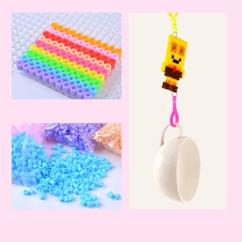 24/72 barve box set hama kroglice igrača za 2,6/5 mm perler izobraževalne Otroci 3D uganke diy igrače varovalko kroglice pegboard listi likanje papirja