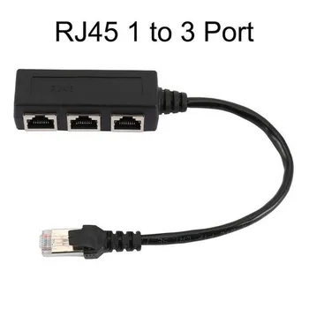 24 cm RJ45 Omrežna kartica Splitter 1 Moški 3 Ženske Ethernet Kabelsko Razdelilno Omrežje Priključek Kabel Ethernet LAN Port M0T6