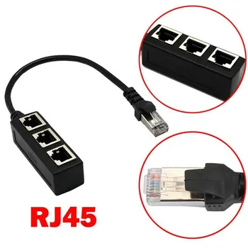24 cm RJ45 Omrežna kartica Splitter 1 Moški 3 Ženske Ethernet Kabelsko Razdelilno Omrežje Priključek Kabel Ethernet LAN Port M0T6