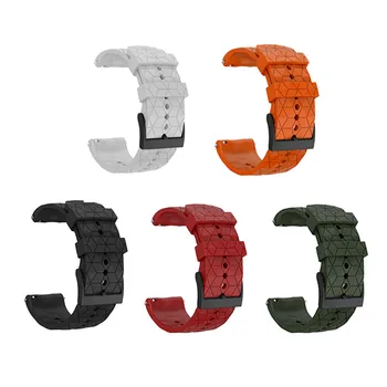 24 mm Silikonski Watchband Pašček za Zapestje Zapestnica za Suunto 9 Baro Baker/Zlato/G1 ZH /GRAFIT/TITAN Pametno Gledati Dodatki