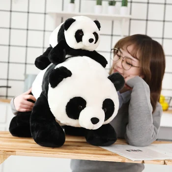 26-65 cm Mehka Simulacije Lep Panda Plišastih Igrač Polnjene Kawaii Sedel Panda Lutke Blazine Za otroke, Otroci Dekle Darilo