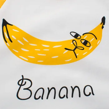 27Kids Banana Natisne Majica s kratkimi rokavi Za Fanta Bombaž Otroci majice Pomlad Jesen Otrok Dolg Rokav Majice Za Fantje O-vrat Vrhovi