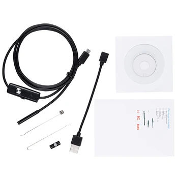 2m 5.5 m/7mm Objektiv USB-Endoskop Fotoaparat Nepremočljiva Prožna Žica Kača Cev Pregleda Borescope Za OTG Združljive Telefone Android
