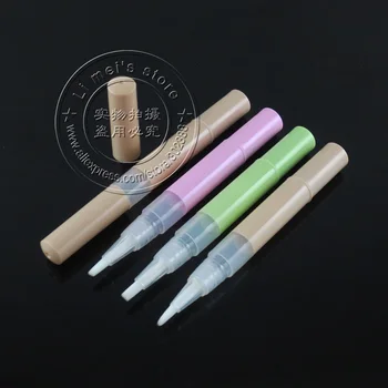 2ml twist pero slog lip gloss posodo z barvo krtačo, lip gloss čopič, svinčnik prazen paket, 100 kozarcev/veliko