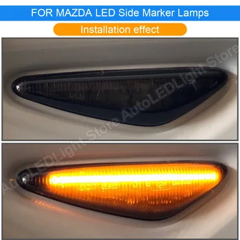 2Pcs Dynamic LED Strani Marker Obrnite Signalna luč Luč Za Mazda MX-5 Miata ND 2016 - RX-8 in 6 Atenza GH 5 Premacy CW Fiat 124 Spider