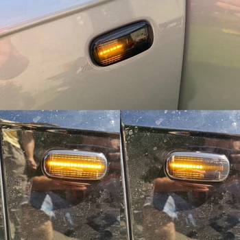 2PCS Vključite Signal Strani Marker Luč Za Audi A3 S3 8P A4 B6 B7 B8 S4 RS4 A6 S6 C5 2005 Zaporedno Led Dinamični Utripa Blinker