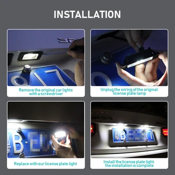 2x LED Prtljažnik, Svetilke Avto Tablice Svetlobe Razsvetljavo, Žarnice Za Fiat Grande Punto Van 199 188 Van 188AX 1999-2020