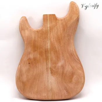 3-4 kose lesa združujejo ST električna kitara telo brez luknjo, okoume lesa kitara sod heavy les nedokončane DIY ST telo