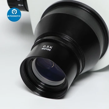 3,5 X-90X 7X-45X Simul-Osrednja Trinocular Video Mikroskopom Stereo Zoom Mikroskop, Vodja + WD165 0.5 x 2.0 x Pomožne Predmete Objektiv
