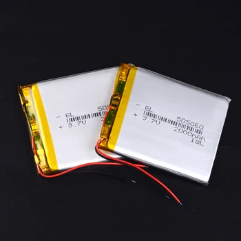 3,7 V litij-polimer baterija GPS navigacija 505060 2000mah Li-Po Polnilne Za e-knjige interfonski Bluetooth zvočnik POS GPS