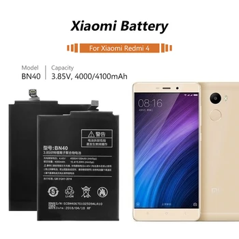 3.85 V 4100mAh BN40 Litij-Li-polymer Mobilni Telefon Zamenjava Polnilne Baterije AA 40 LB-40 Baterija Za Xiaomi Redmi 4 Pro