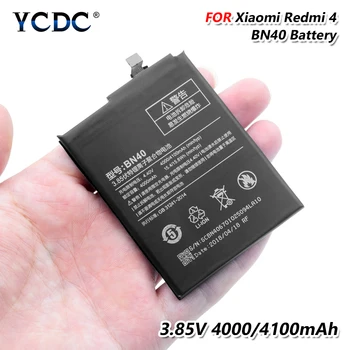 3.85 V 4100mAh BN40 Litij-Li-polymer Mobilni Telefon Zamenjava Polnilne Baterije AA 40 LB-40 Baterija Za Xiaomi Redmi 4 Pro