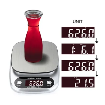3 KG /1g Digitalno Kuhinjsko Tehtnico Elektronski Hrane Obsega Beline Merjenje Orodje Za Kavo Teža Kuhanje Tehtnico Z LCD Zaslonom