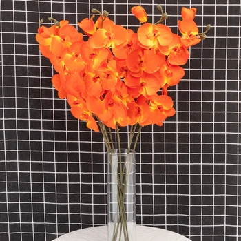 3 KOS Umetno Cvetje Svile Orhideja Metulj Ponaredek Vešča Rastline Doma Dekoracijo za Dekoracijo Poroke Cvet Vejo 4 cm/1.58 v